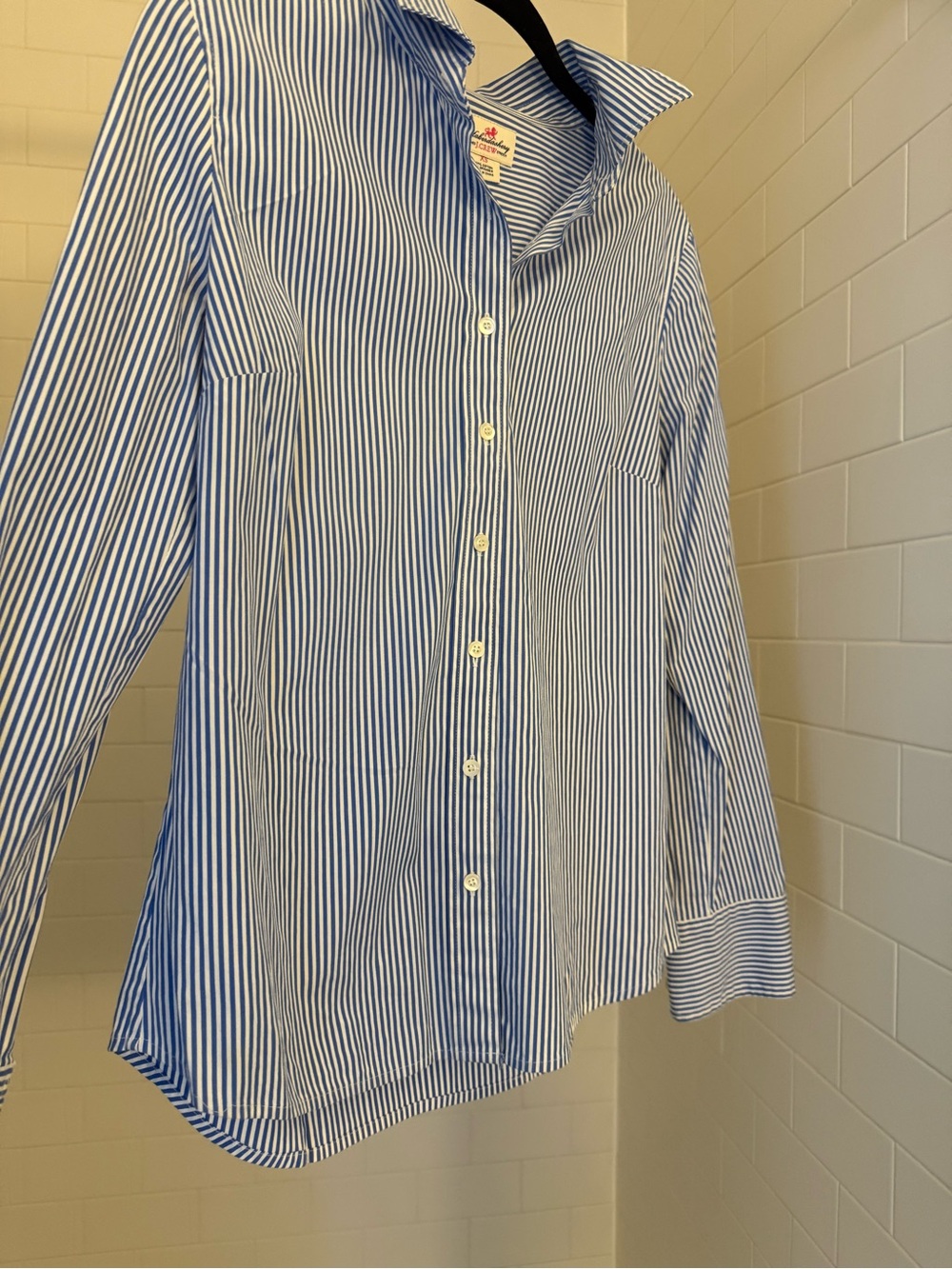 J. Crew Blue & White Striped Button-Down Shirt